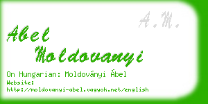 abel moldovanyi business card